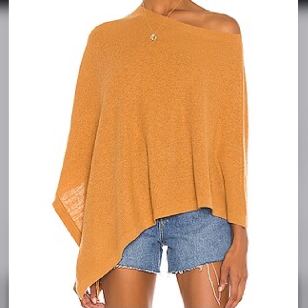 Lovers + Friends Granger Poncho in Camel